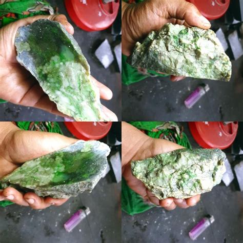 Jual POTONGAN BAHAN BATU GIOK ASLI NEPHRITE JADE NATURAL ORIGINAL