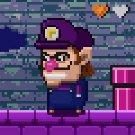 029 Huge Waluigi Pixel Art The Dreamers Mario Characters