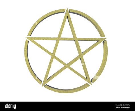 Golden Pentacle Symbol Stock Photo Alamy