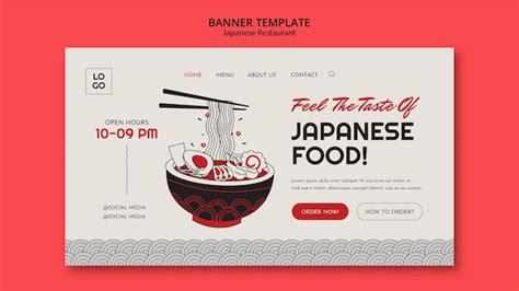 Free PSD Japanese Restaurant Banner Template