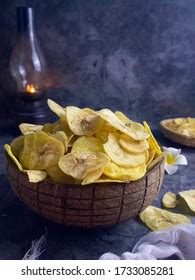 Malay Traditional Snack Called Kerepek Pisang Stock Photo 1732013059