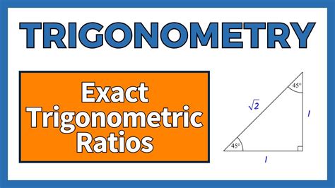 Exact Trigonometric Ratios Non Calculator Trigonometry GCSE Maths