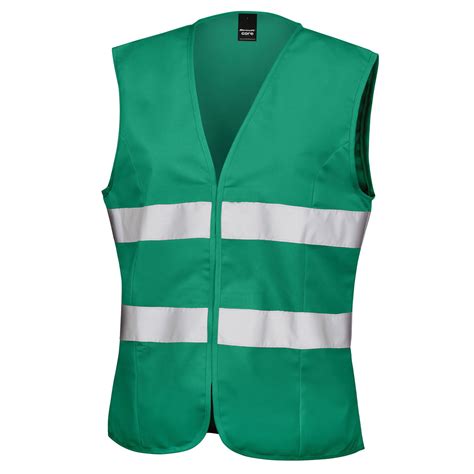 Result Chaleco De Alta Visibilidad De Seguridad Para Mujer Verde
