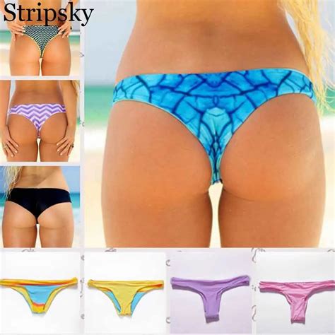 Stripsky 2018 Bikinis Bottom Brazilian T Back Pants V Thong Bikini