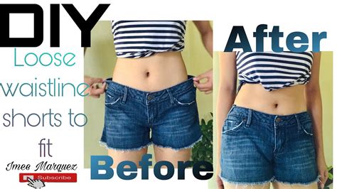 How To Make Loose Waistline Maong Shorts To Fit Easy Diy By Imee