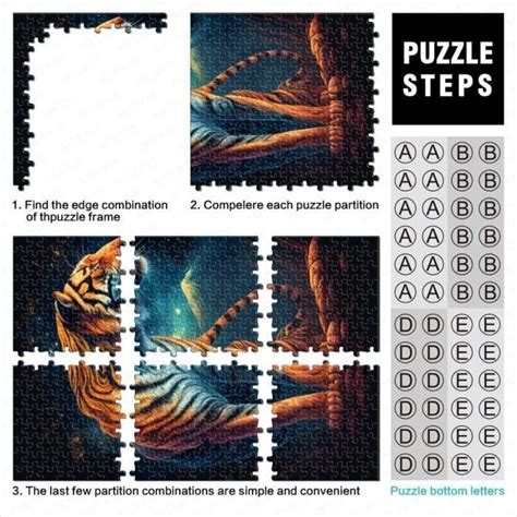 Puzzles Pour Adultes Pi Ces Un Tigre La Nuit Puzzle Adulte Puzzles