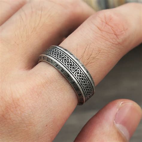 Anillo De Runa Vikinga Retro N Rdico Para Hombres Anillos De Nudo