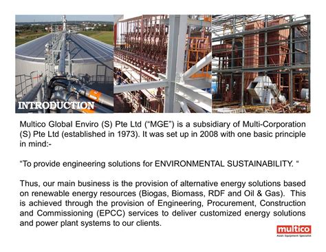 Multico Enviro M Sdn Bhd Steam Turbine Supplier