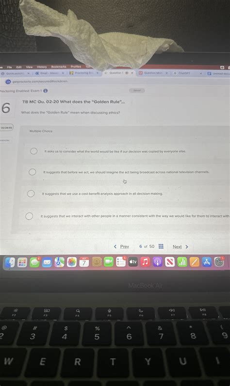 (Solved) - TB MC Qu. 02-20 What does the "Golden Rule" mean when