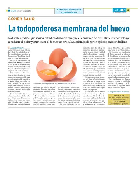 La Membrana De Huevo Y La Salud Articular NATURALEX