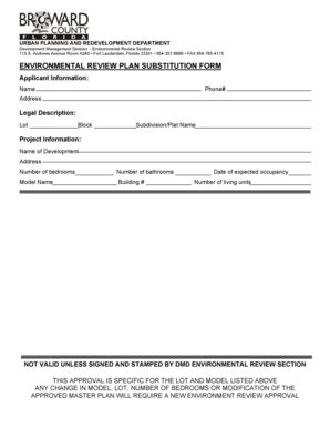 Fillable Online Ci Miramar Fl Environmental Review Plan Substitution