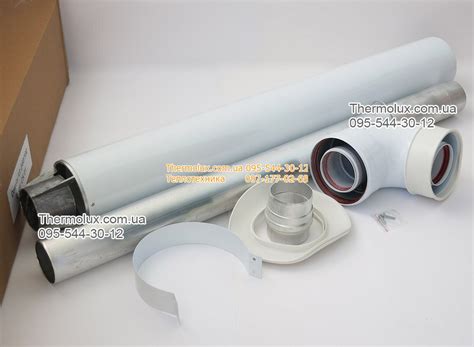 Труба коаксиальная 60/100 с уголком для газового турбо котла BAXI-Westen