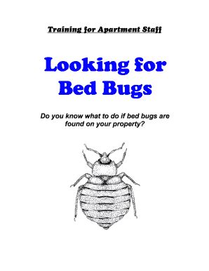 Fillable Online Bed Bug Training For Apartment Staff Draft Fax Email