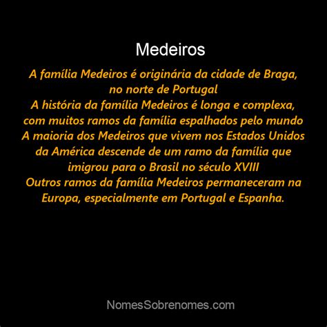 👪 → Qual A História E Origem Do Sobrenome E Família Medeiros