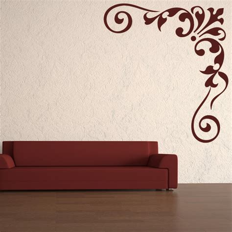 Vine Corner Floral Embellishment Wall Stickers Wall Art Decal Transfers | eBay