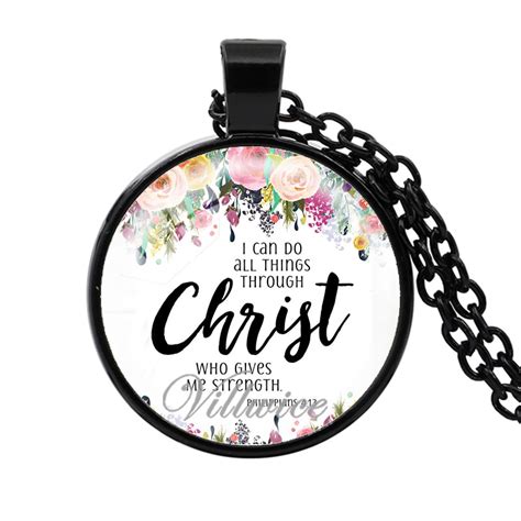 Nuevo Collar Con Vers Culo De La Biblia I Can Do All Things A Trav S