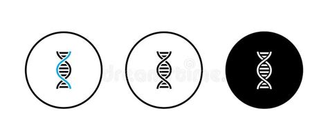 Set Di Icone Del Vettore A Spirale Del Dna Medicina Genetica