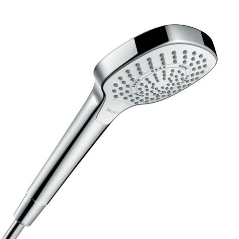 Hansgrohe Croma Select E Handbrause 3 Strahlarten Chrom Weiß Matt