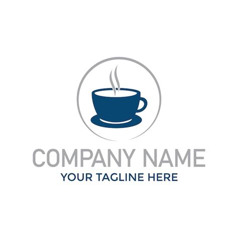 Premium Vector A Blue Coffee Cup With A Hot Drink In It