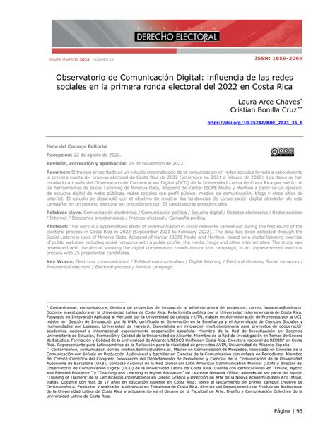 Pdf Observatorio De Comunicación Digital Influencia De Las Redes