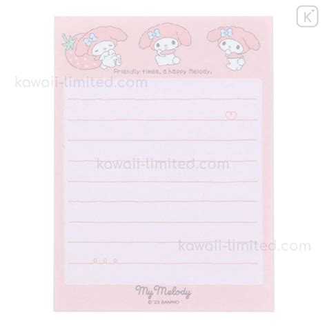 Japan Sanrio Original Mini Letter Set My Melody Stuffed Toy