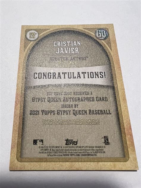 Topps Gypsy Queen Gypsy Queen Autographs Gqa Cja Cristian