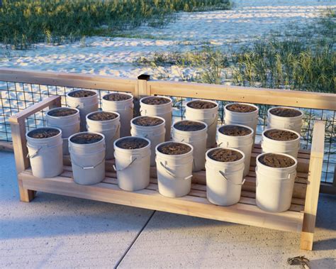 Diy Gallon Bucket Garden Stand Step By Step Woodworking Plan For