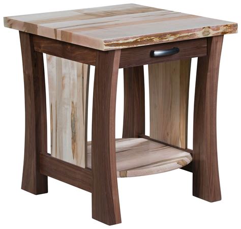 Reed Live Edge Side Table Countryside Amish Furniture