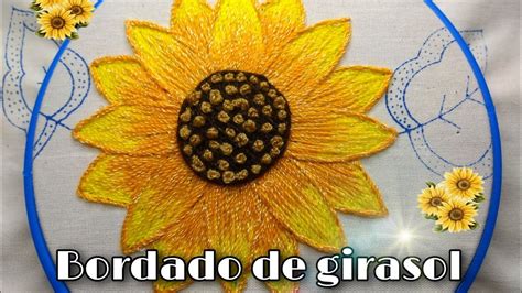 Cómo bordar un girasol puntada fácil y hermosa YouTube