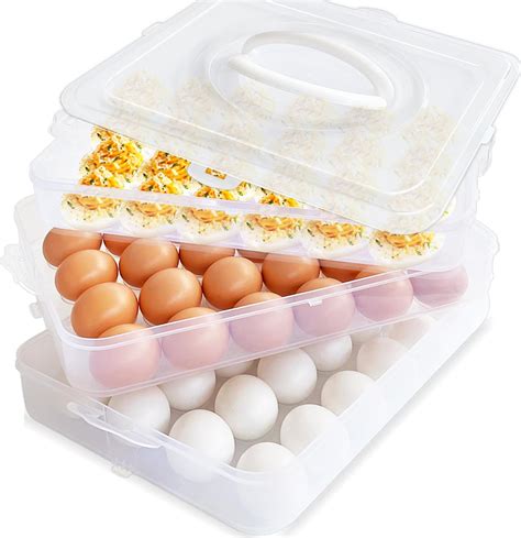 Amazon TIAN CHEN Egg Storage Container For Refrigerator 3 Layer