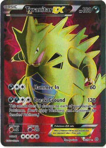 FULL ART Tyranitar EX ULTRA RARE 91 98 Pokemon XY Ancient Origins