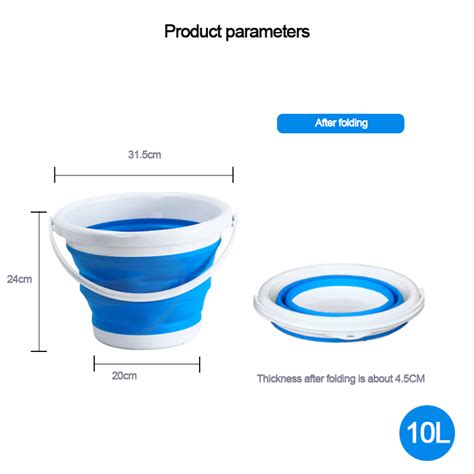 Pelise L L Collapsible Buckets For Cleaning Foldable Bucket Cleaning