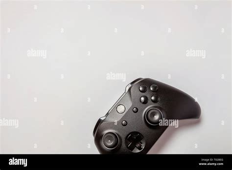 Black Joystick Gamepad Game Console Isolated On White Background