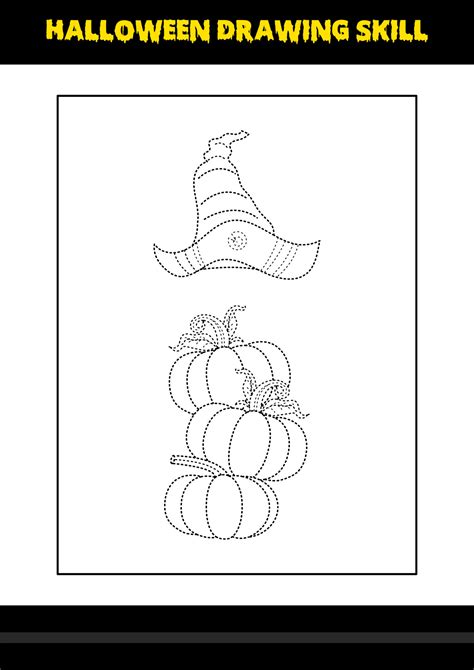 Halloween drawing skill for kids. Halloween drawing skill coloring page ...