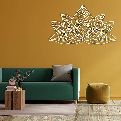 Amazon UGJSH Metal Wall Decor Lotus Flower Metal Wall Art Metal