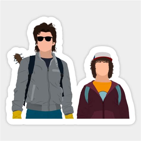 Stranger Things Dustin and Steve Fanart - Stranger Things - Sticker ...