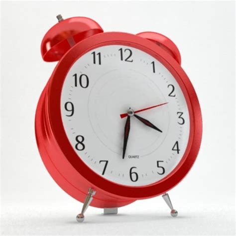 3D модель Красный будильник - TurboSquid 481760