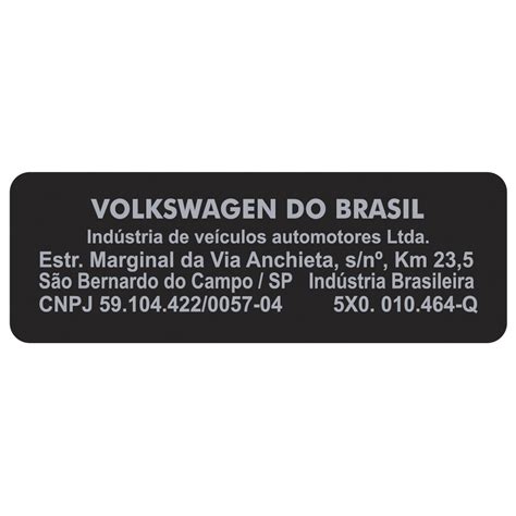 Adesivo Etiqueta Painel Frontal Dianteiro Gol Voyage G5 G6