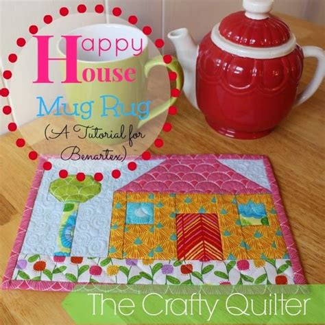 The Crafty Quilter S Happy House Mug Rug Pattern Is Available For Purchase