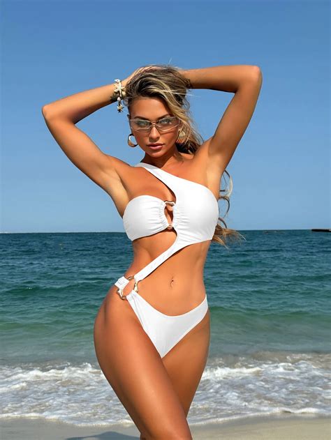 Nigikala Sexy Hollow Pure Color Profile New Conjoined Swimsuit Swimsuit Bikini