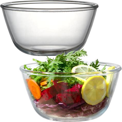 Amazon Nutriups Deep Glass Mixing Bowls In Glass Salad Bowl Oz