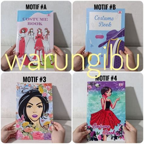 Jual Costume Design Notebook Buku Catatan Gambar Cetak Pola Sketsa Baju Shopee Indonesia