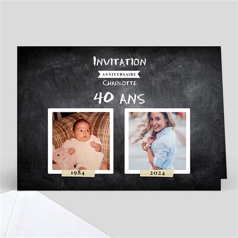 Produktgo Carte Invitation Anniversaire 20 Ans