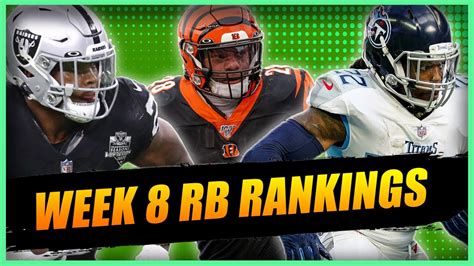 Running Back Rankings For Week 8 Of 2022 Fantasy Football Youtube