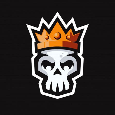 Premium Vector Skull Head With King Crown Mascot Logo Art Logo