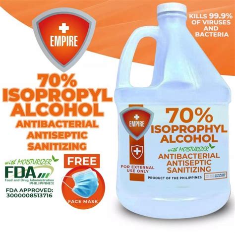 70 ISOPROPYL ALCOHOL SOLUTION 1 GALLON With Moisturizer EMPIRE