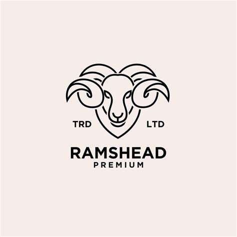 Premium Rams Head Vector Line Logo Design 2978327 Vector Art At Vecteezy