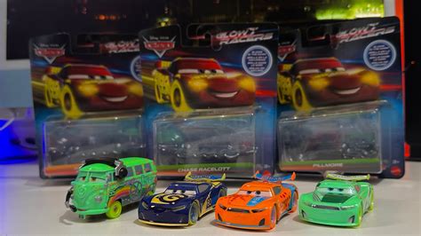 2024 Disney Cars Glow Racers Case J Unboxing Review Mattels