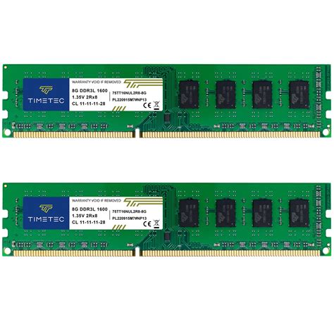 NASHVILLE STORETimetec ハイニックスIC CL11 16GBキット2x8GBDDR3L 1600MHz 2Rx8