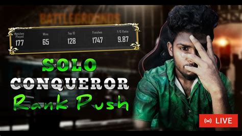 Bgmi Solo Conquer Rank Push Tips And Tricks With ArulYT Facecam